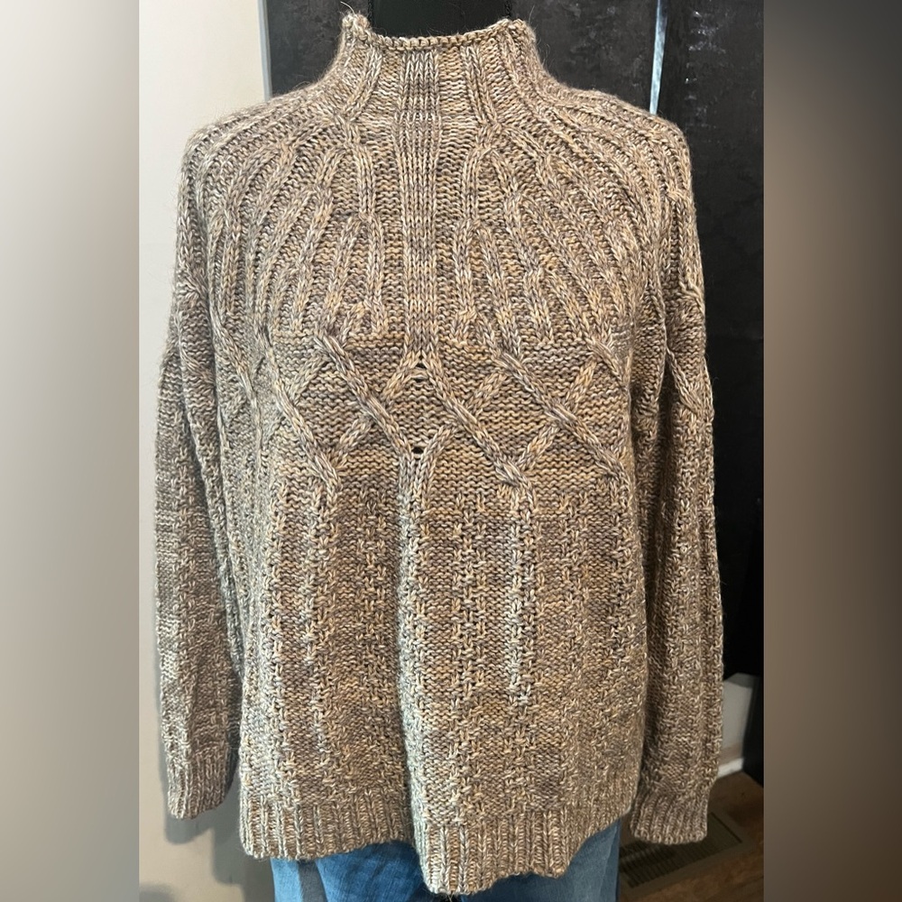 Cozy Brown Cable Knit Sweater